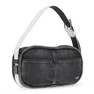 Diesel B-Lynille logo plague zipped shoulder bag